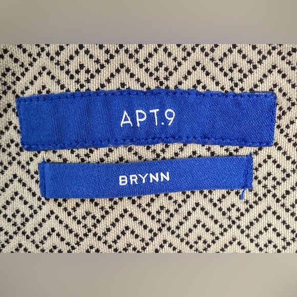 Apt. 9 Brynn Women’s Gray Pattern Cropped Pull On Stretch Pants Size 8 - Picture 5 of 13